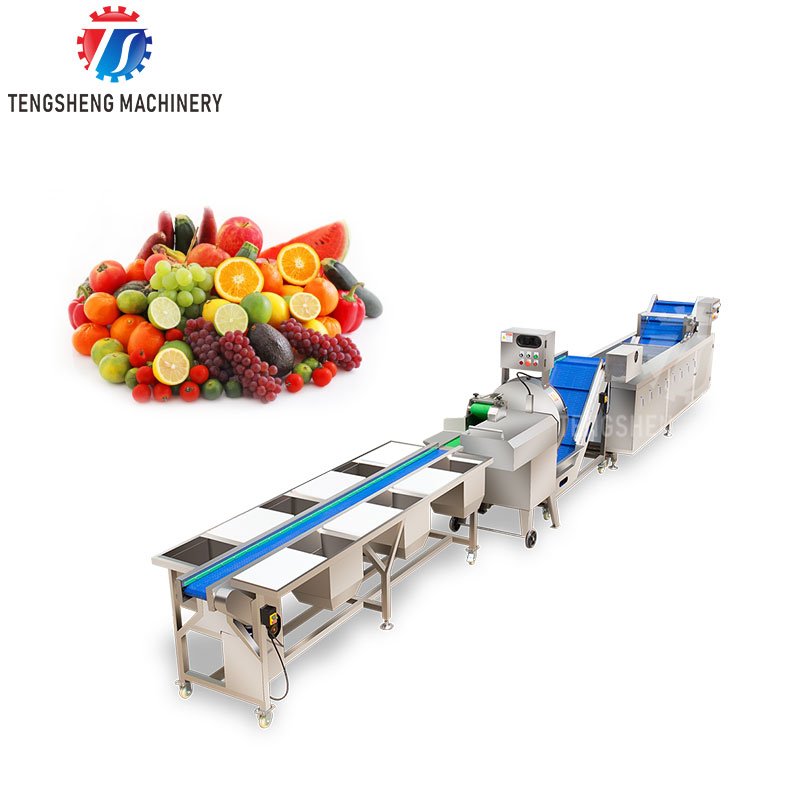 Auto Frozen French Fries Production Line Equipment Carrot Potato Fruits Vegetables Washing Cutter Slicer Machine